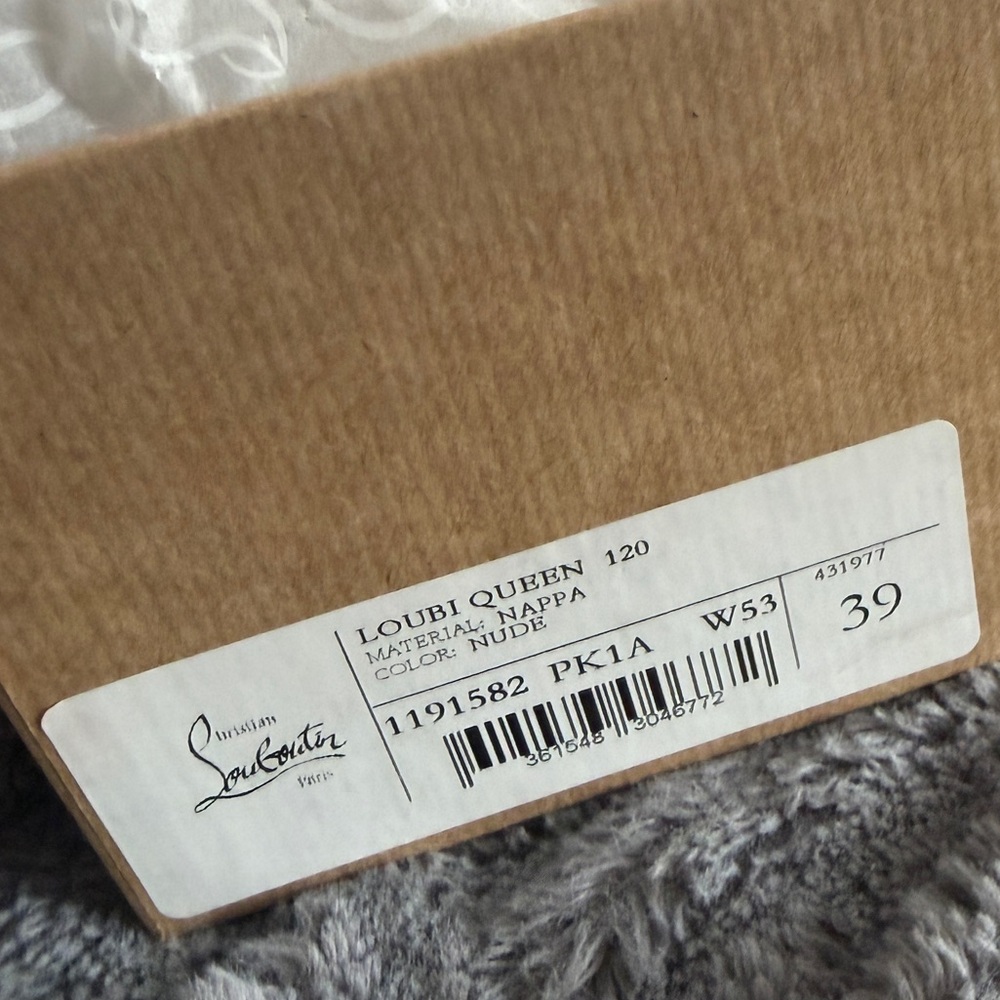 Christian Louboutin Beige Open-Toe Slingback Heels with Red Sole - Picture 5 of 5